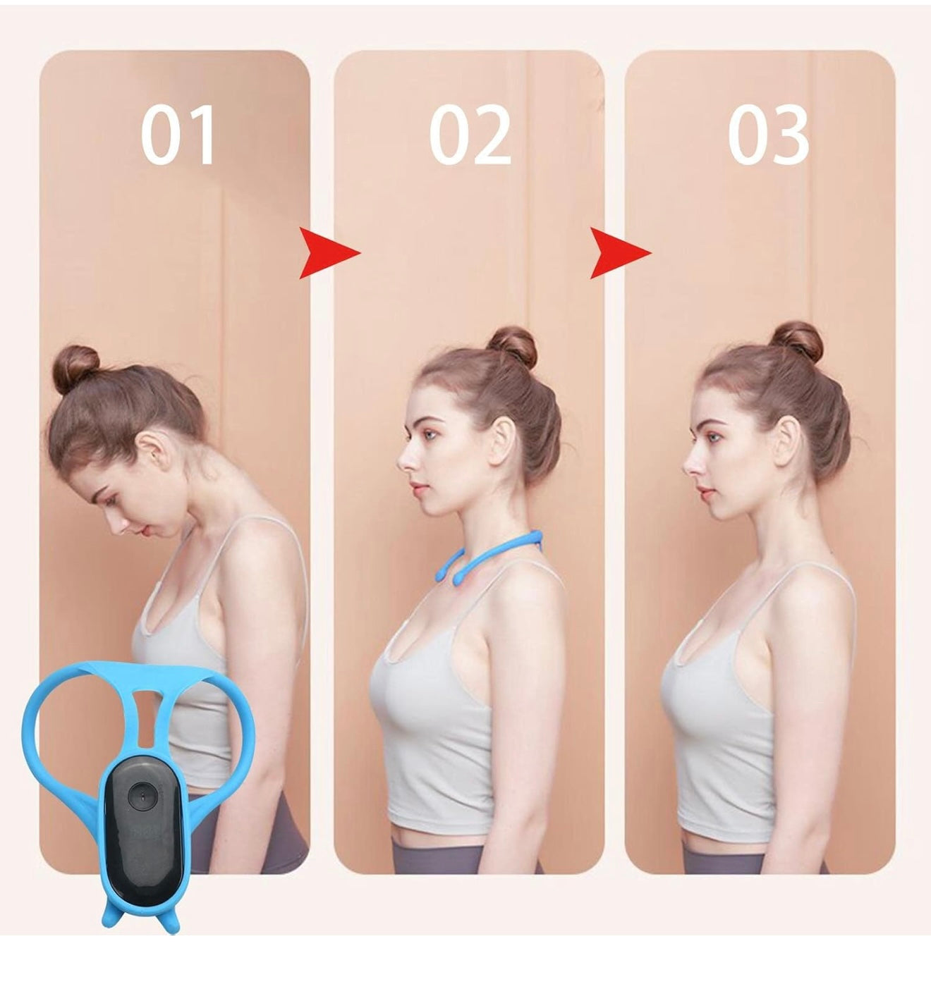 Ergonia™ Corrector Inteligente de Postura y Masajeador Cervical EMS