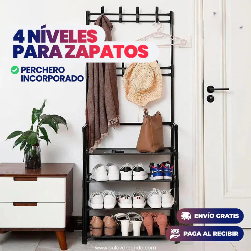 ORGANIZADOR DE ZAPATOS Y PERCHERO