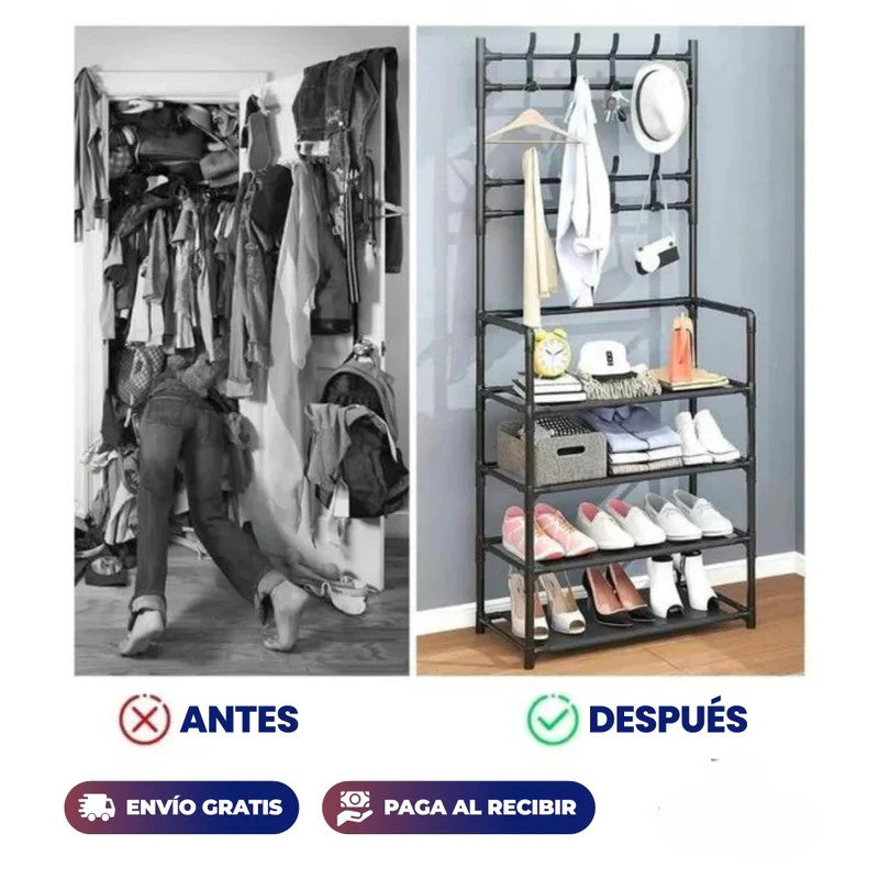 ORGANIZADOR DE ZAPATOS Y PERCHERO