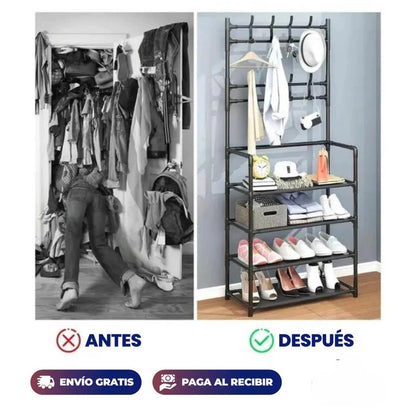 ORGANIZADOR DE ZAPATOS Y PERCHERO