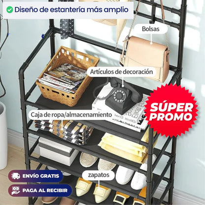 ORGANIZADOR DE ZAPATOS Y PERCHERO