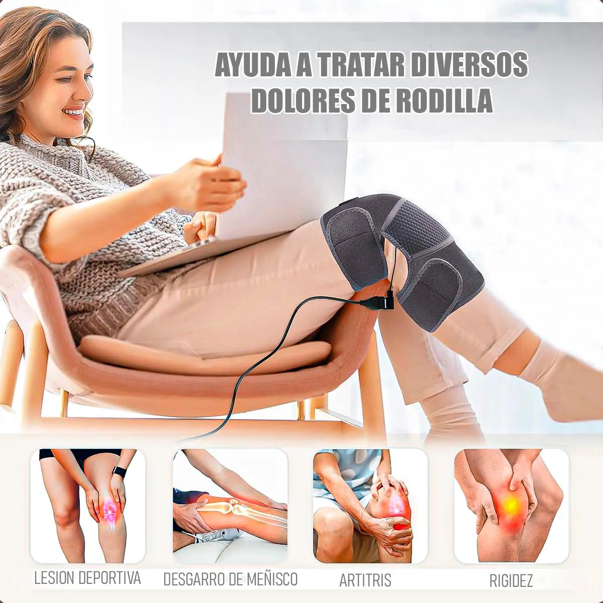 RODILLERA ELÉCTRICA | TERAPIA CALOR Y VIBRACION♨️