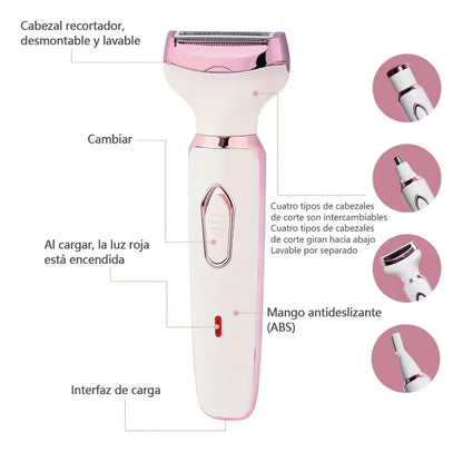 Máquina depiladora 4 en 1 - PielSuave Pro™ - SIN DOLOR, SIN CLÍNICA Y SIN GASTOS.