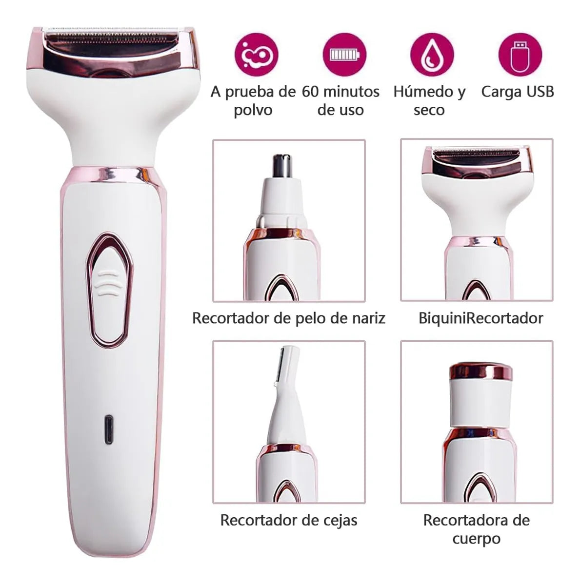 Máquina depiladora 4 en 1 - PielSuave Pro™ - SIN DOLOR, SIN CLÍNICA Y SIN GASTOS.
