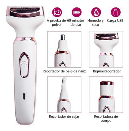 Máquina depiladora 4 en 1 - PielSuave Pro™ - SIN DOLOR, SIN CLÍNICA Y SIN GASTOS.