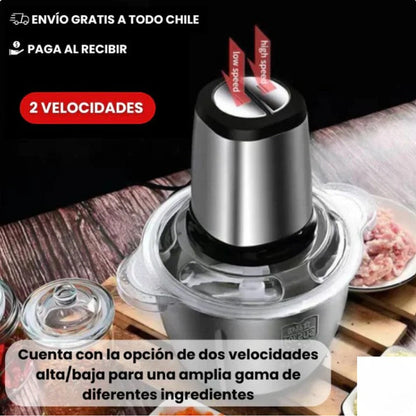 👩🏻‍🍳MoliChef™ - Molino Picadora Eléctrico de 2 Litros en Acero Inoxidable💪