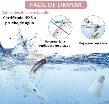 Máquina depiladora 4 en 1 - PielSuave Pro™ - SIN DOLOR, SIN CLÍNICA Y SIN GASTOS.