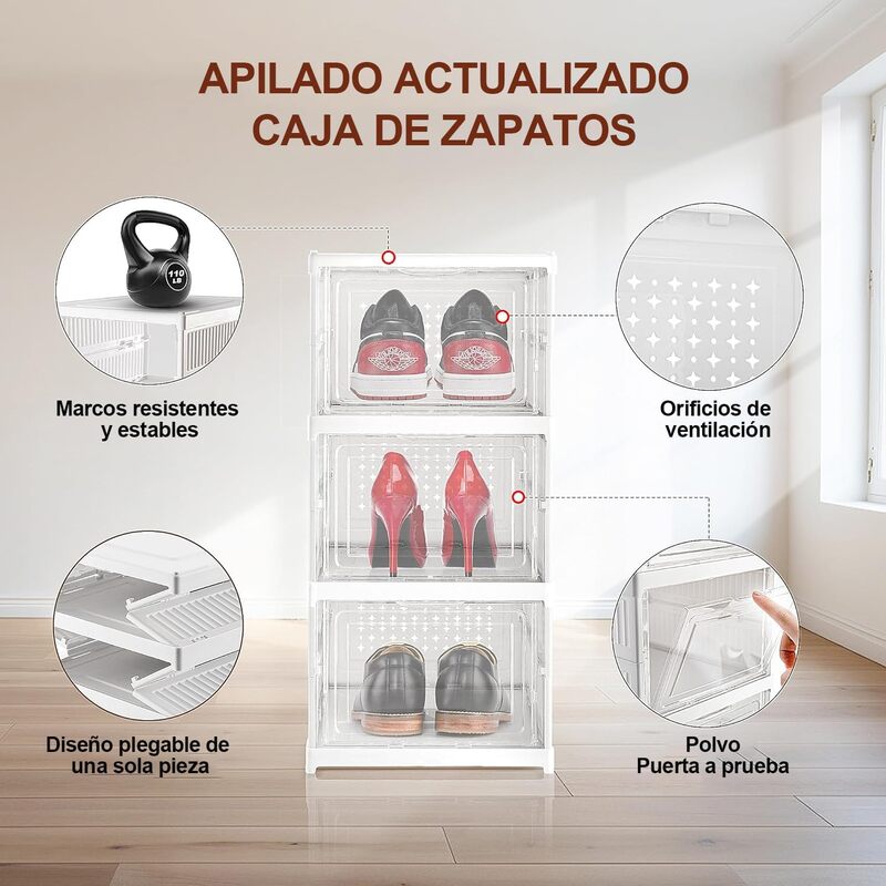 ZapaFlex™ – Zapatero Vertical de 6 Niveles Plegable