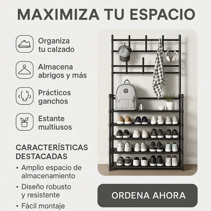 ORGANIZADOR DE ZAPATOS Y PERCHERO